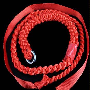 Red nylon whips total about 110 cm